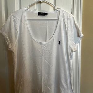 Ralph Lauren Polo - Shirt - X-large - White and Blue, Worn once